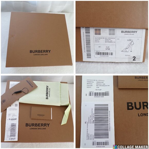 Burberry Patent Leather Scallop Detail Pointed Toe Pumps, Retro Party Event NIB - Picture 15 of 16